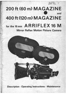Arri Arriflex 16 ST manual. Camera Instructions.